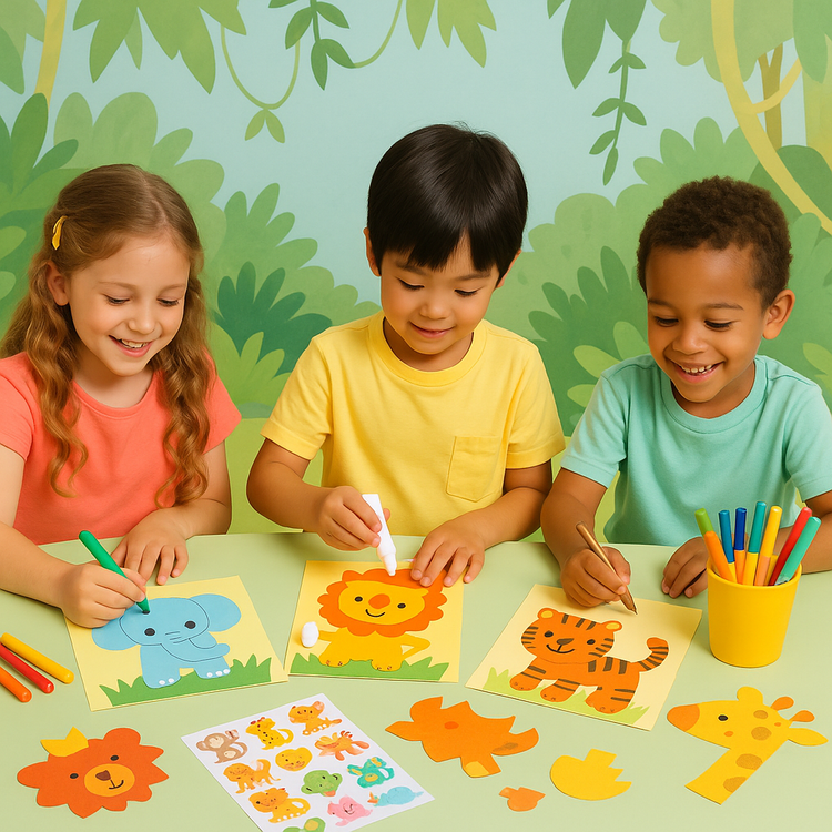 Animal Art & Craft Kit – Ages 3–8
