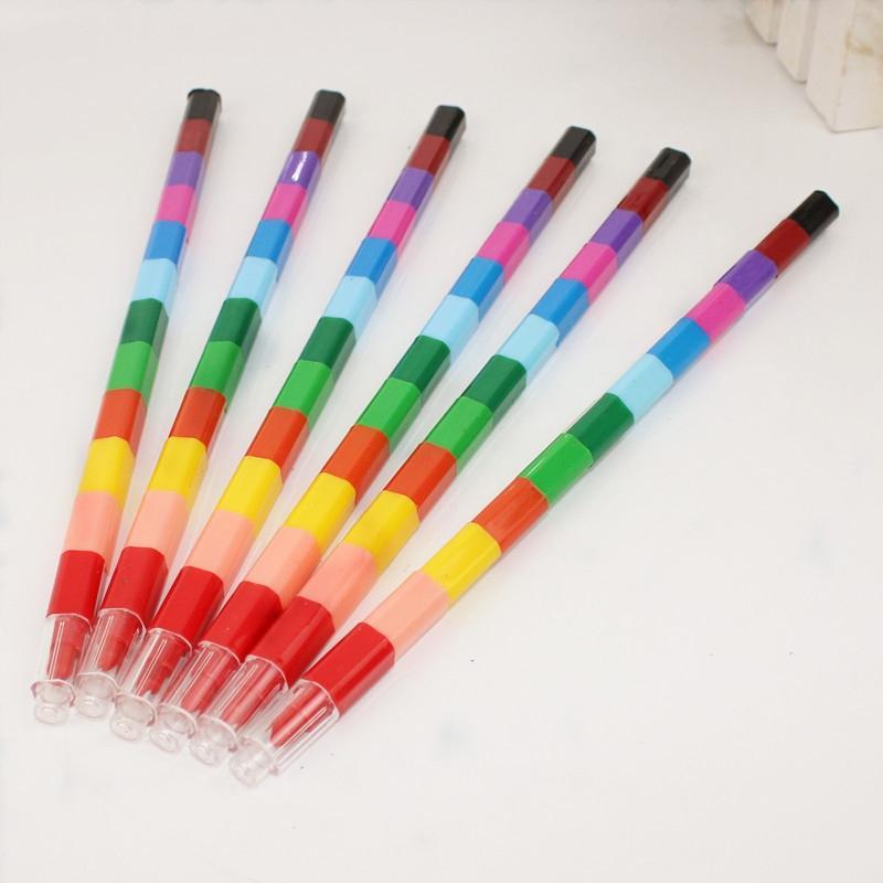 12-Color Building Block Crayon Bar – Stackable, Non-Toxic, Toddler-Safe Fun
