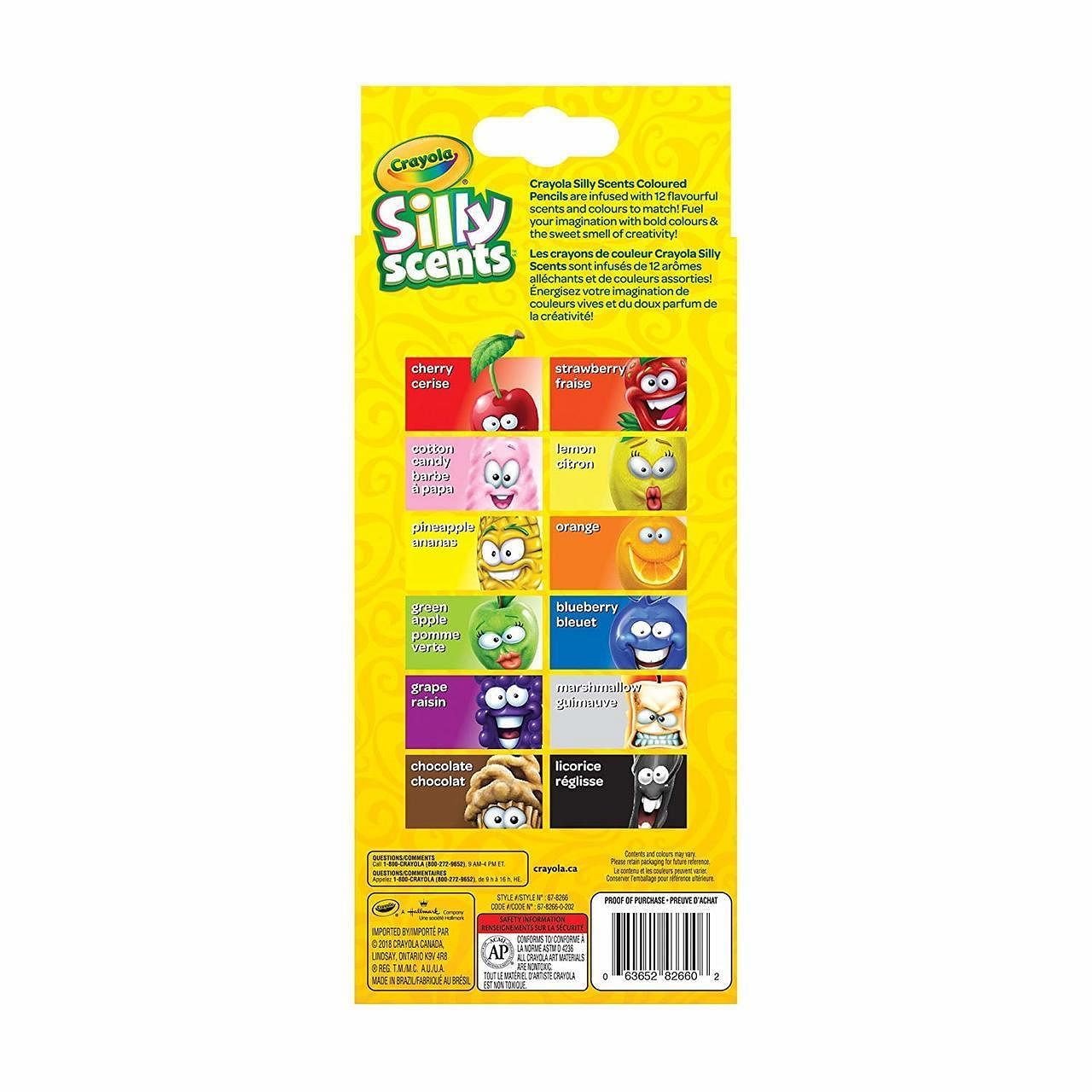 Crayola Silly Scents 12-Pack – Scented Colored Pencils for Creative, Scratch-&-Sniff Fun
