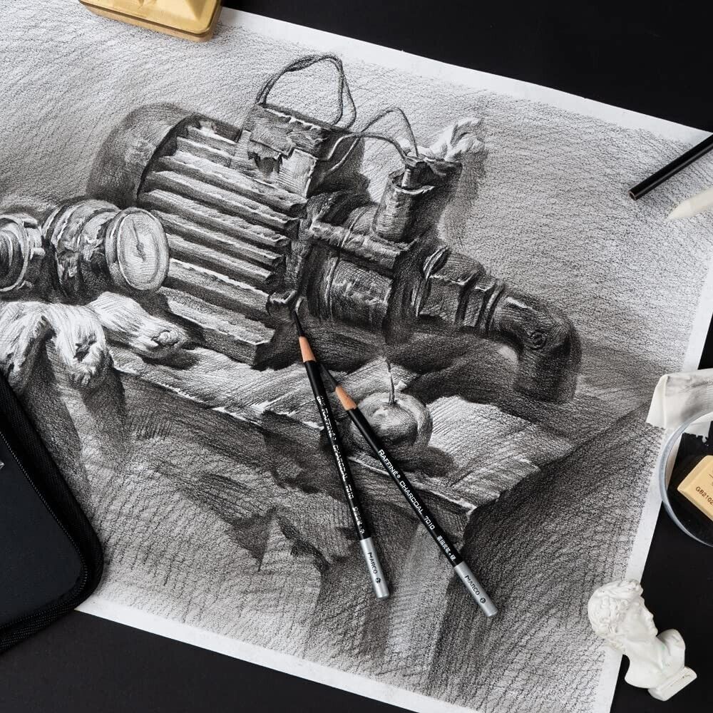 29-Piece Pro Artist Sketch Kit – Pencils, Charcoal & Travel Roll for Creative Adventures