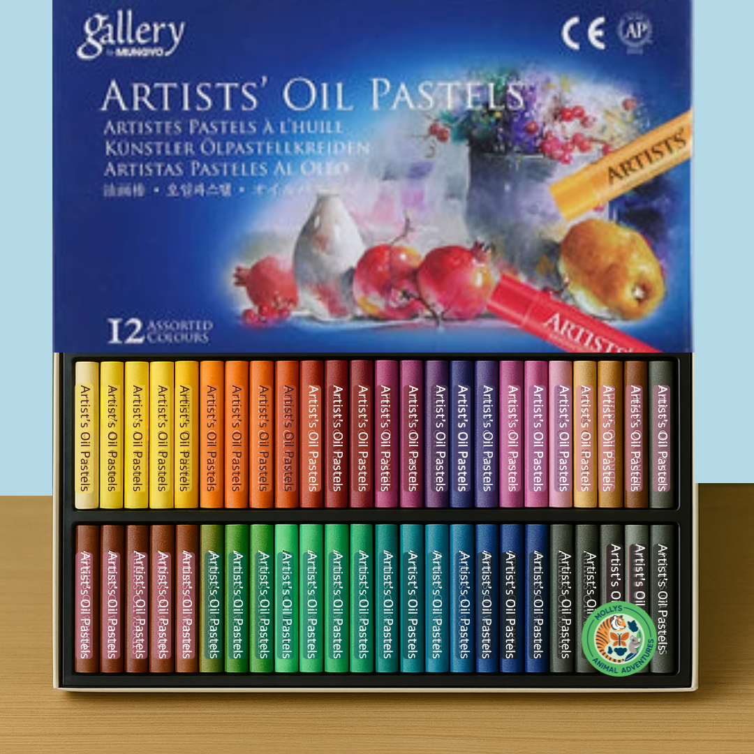 24-Color Vibrant Oil Pastel Set – Smooth, Mess-Free Sticks for Creative Drawing