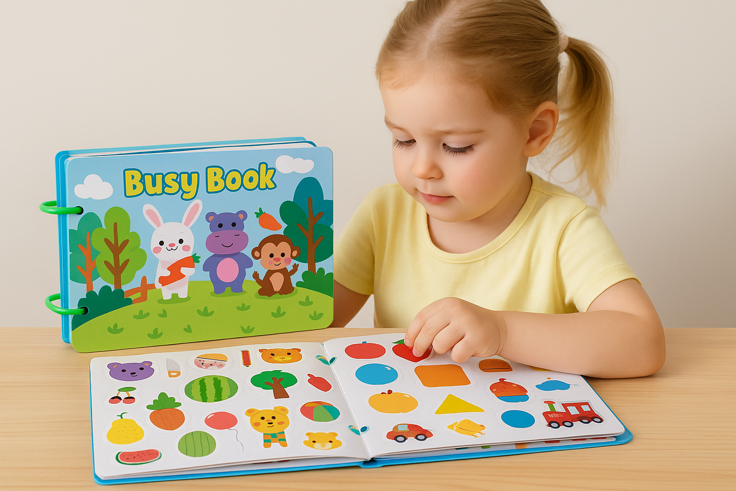 Enlighten Busy Book – Montessori Quiet Sticker Puzzle Book for Kids