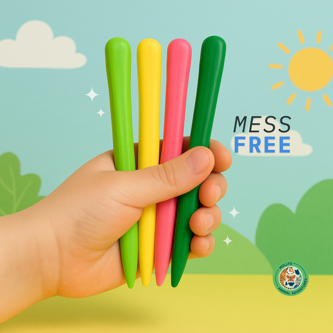 Rainbow Smooth Oil Crayons – No-Mess Washable Painting Sticks for Kids (36 Colors)