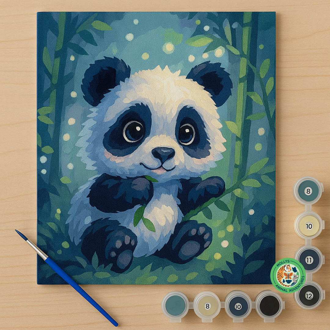 DIY Paint by Number – Panda Animal Canvas Kit (No Frame)