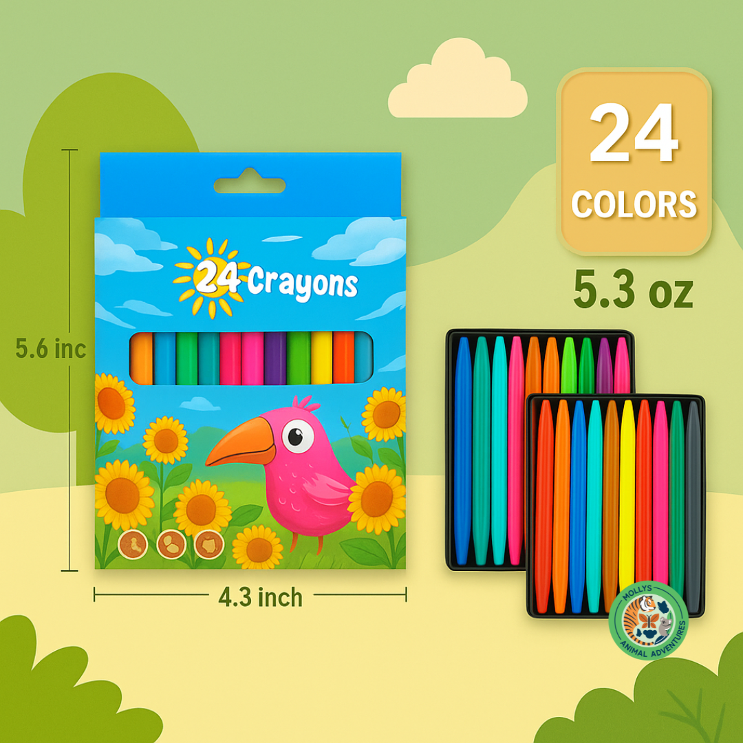 Rainbow Smooth Oil Crayons – No-Mess Washable Painting Sticks for Kids (36 Colors)
