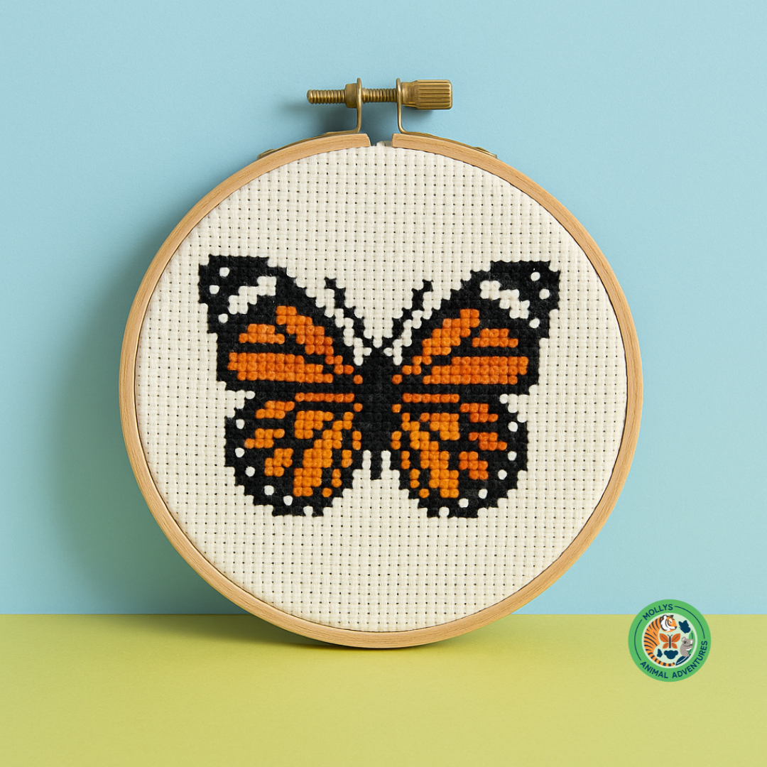 Butterfly Cross Stitch Kit – Nature-Inspired DIY Art for Creative Kids & Tween