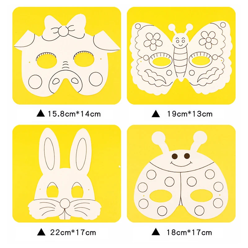 DIY Animal Mask Painting Kit – 8-Pack for Kids