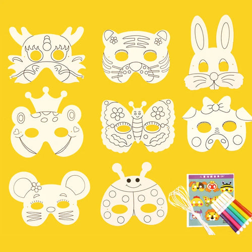 DIY Animal Mask Painting Kit – 8-Pack for Kids