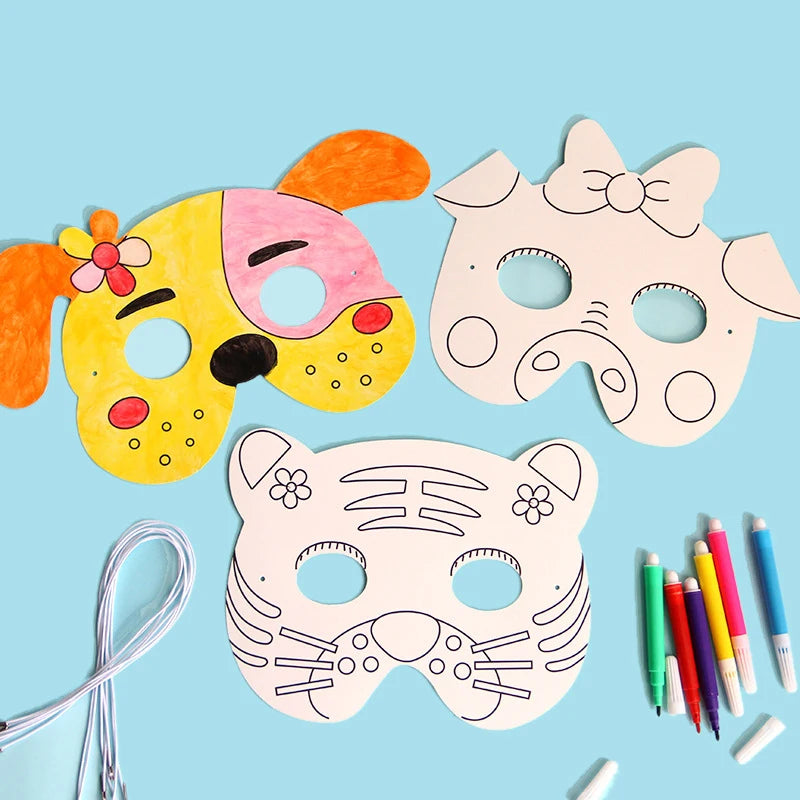 DIY Animal Mask Painting Kit – 8-Pack for Kids