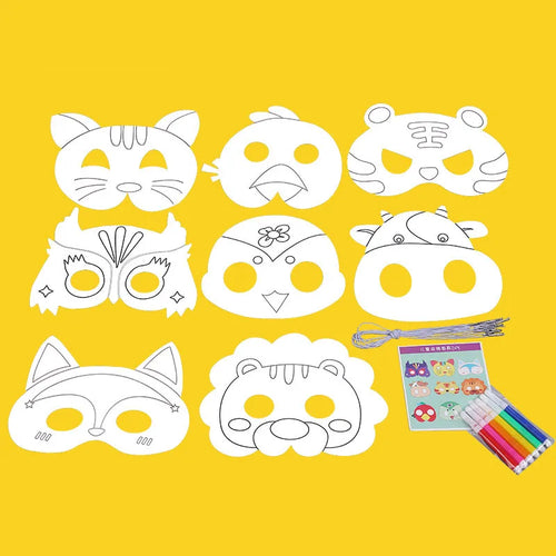 DIY Animal Mask Painting Kit – 8-Pack for Kids