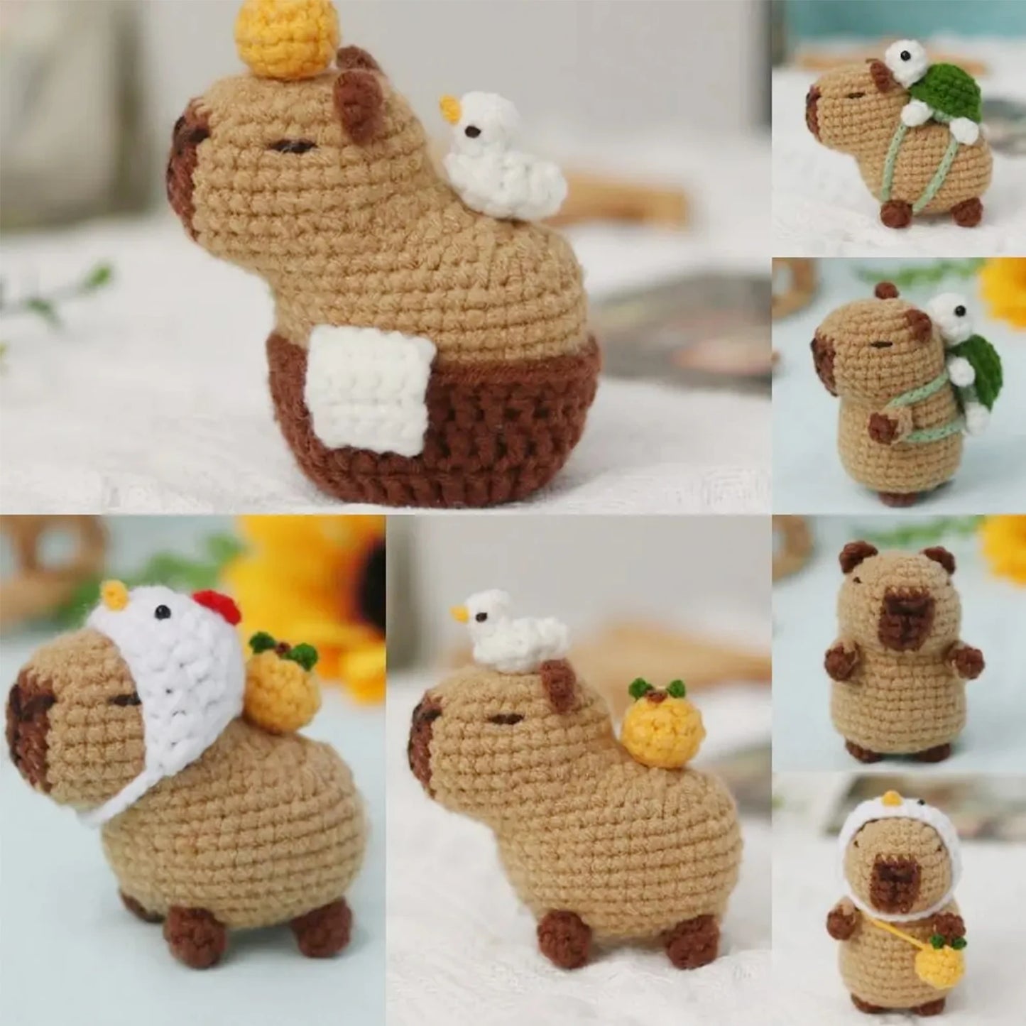 Capybara Crochet Kit – DIY Animal Craft Set for Beginners & Kids