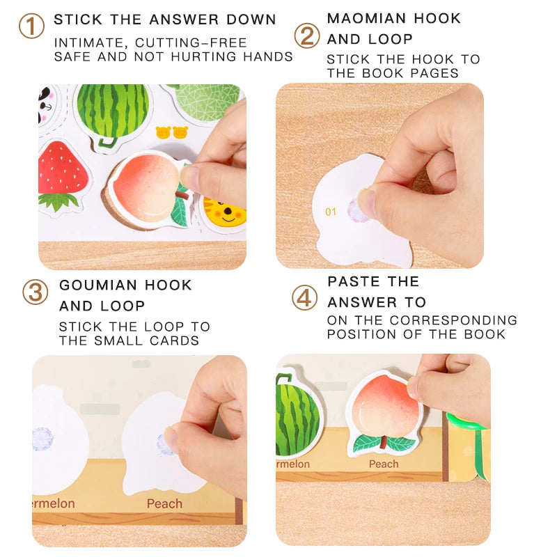 Enlighten Busy Book – Montessori Quiet Sticker Puzzle Book for Kids