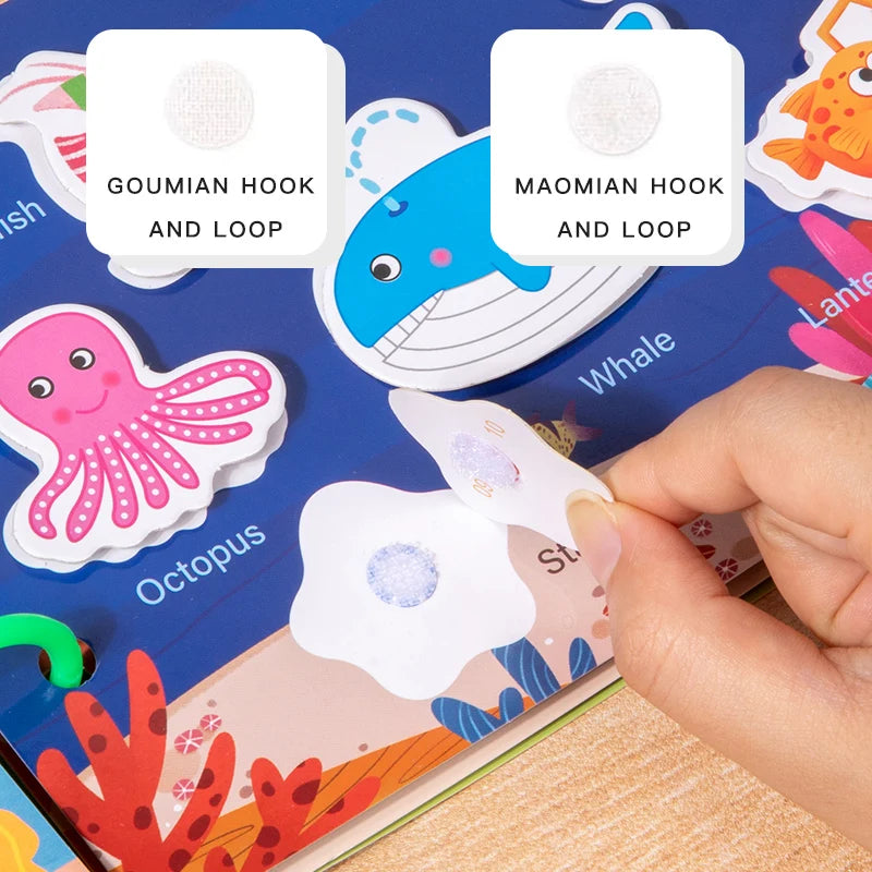 Enlighten Busy Book – Montessori Quiet Sticker Puzzle Book for Kids