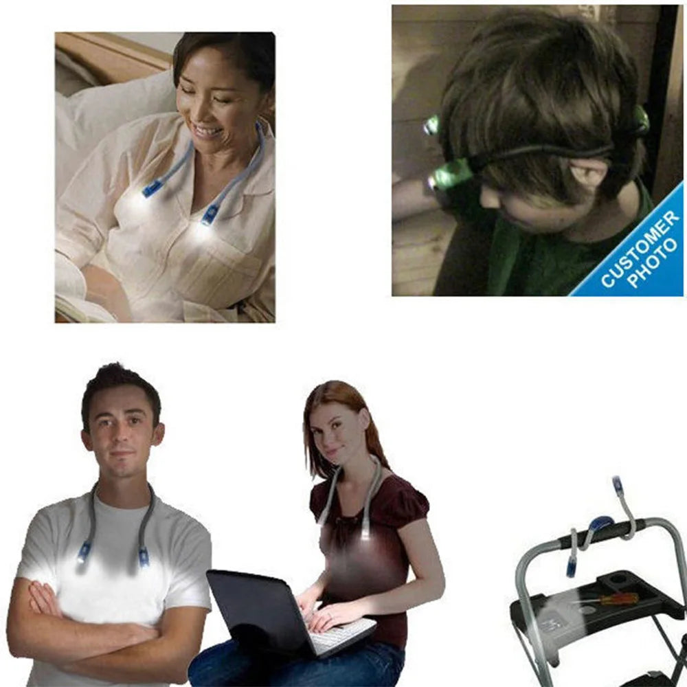 Hands-Free LED Neck Light for Kids – Flexible Book Light for Reading, Coloring & Night Adventures