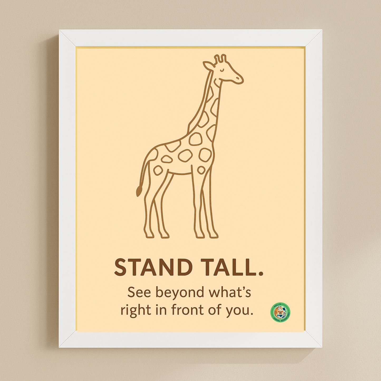 Framed Poster featuring Tall Giraffe - Wall Art