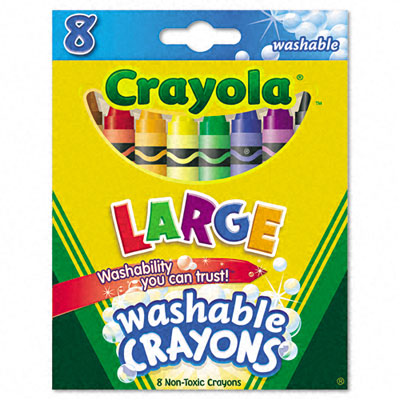 Binney & Smith 523280 Washable Crayons - Eight Colors per Box