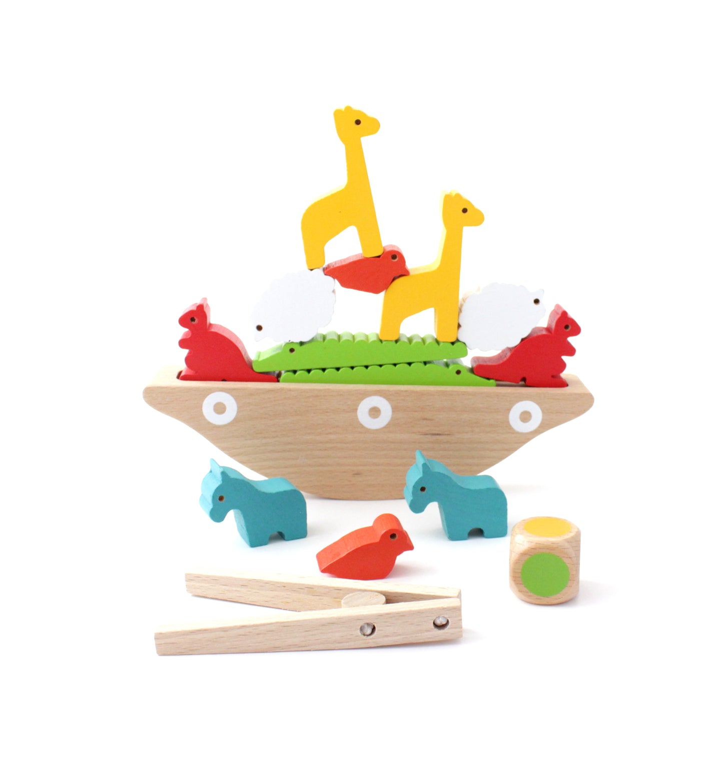 Animal Balance Challenge – Montessori Wooden Stacking Game for Kids