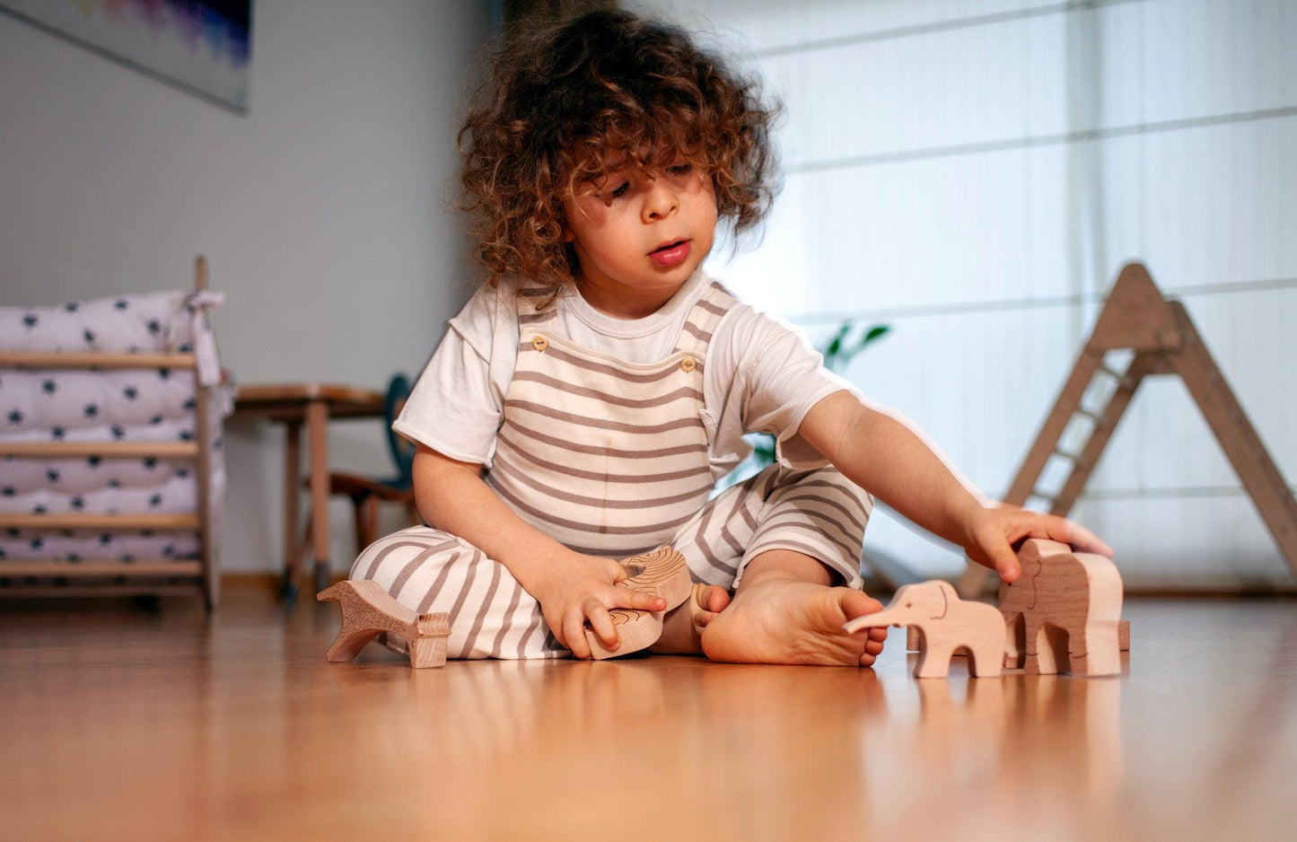 Wooden Safari Animal Set – Eco-Friendly Jungle Play for Curious Kids