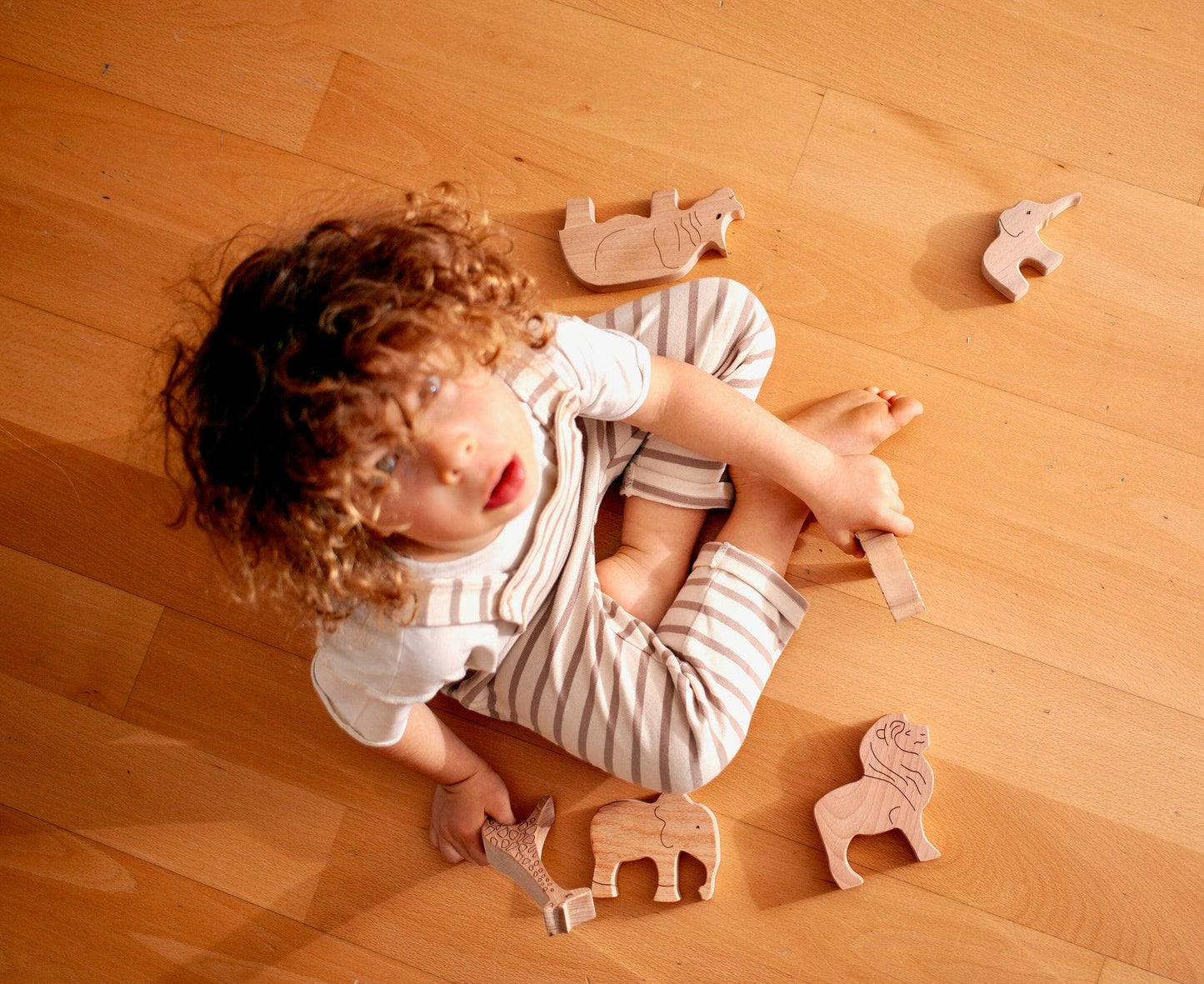 Wooden Safari Animal Set – Eco-Friendly Jungle Play for Curious Kids