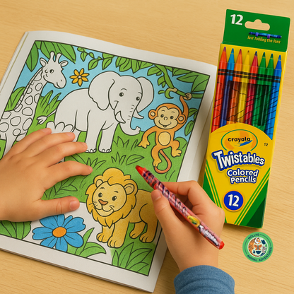 Crayola Twistables Colored Pencils – 12 Count | No Sharpening, Just Twist and Create!