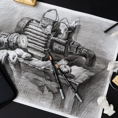 29-Piece Pro Artist Sketch Kit – Pencils, Charcoal & Travel Roll for Creative Adventures