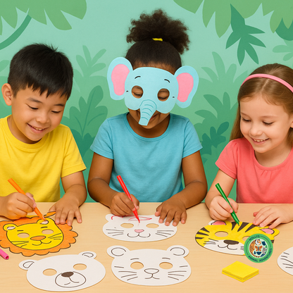 DIY Animal Mask Painting Kit – 8-Pack for Kids