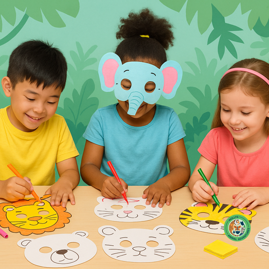 DIY Animal Mask Painting Kit – 8-Pack for Kids