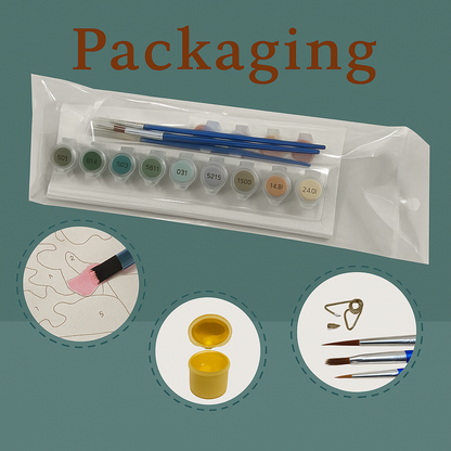DIY Paint by Number – Panda Animal Canvas Kit (No Frame)
