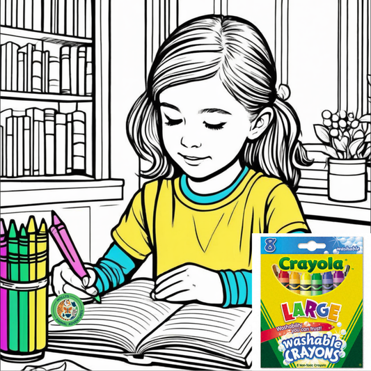 Binney & Smith 523280 Washable Crayons - Eight Colors per Box