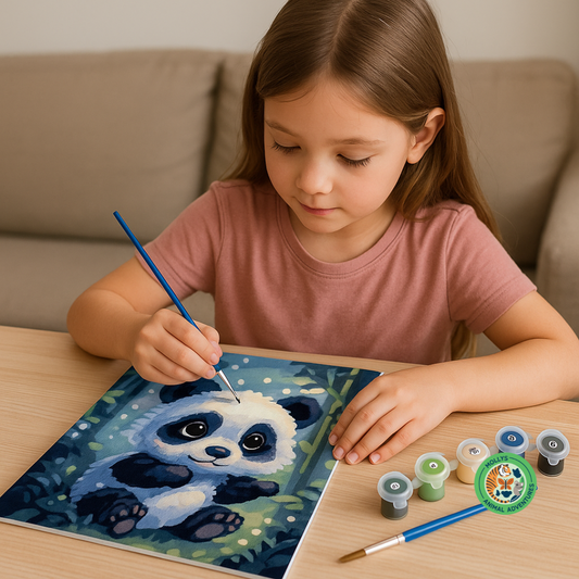 DIY Paint by Number – Panda Animal Canvas Kit (No Frame)