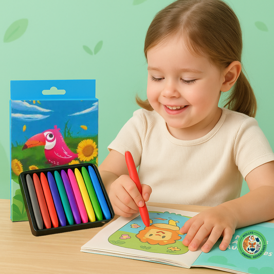 Rainbow Smooth Oil Crayons – No-Mess Washable Painting Sticks for Kids (36 Colors)