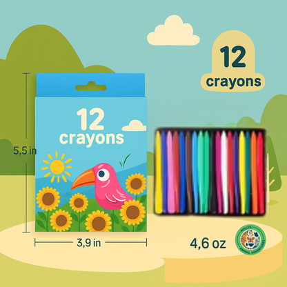Rainbow Smooth Oil Crayons – No-Mess Washable Painting Sticks for Kids (36 Colors)