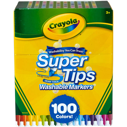 Crayola 58-5100 Super Tips Washable Markers - Pack of 100