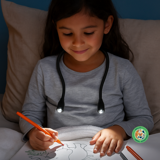 Hands-Free LED Neck Reading Light – USB Rechargeable, Adjustable & Travel-Friendly