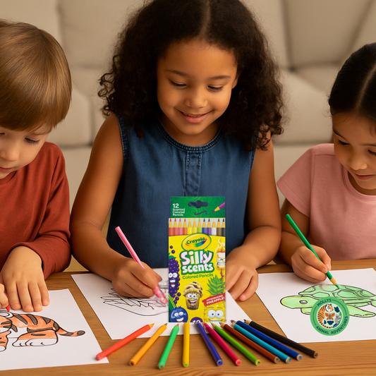 Crayola Silly Scents 12-Pack – Scented Colored Pencils for Creative, Scratch-&-Sniff Fun
