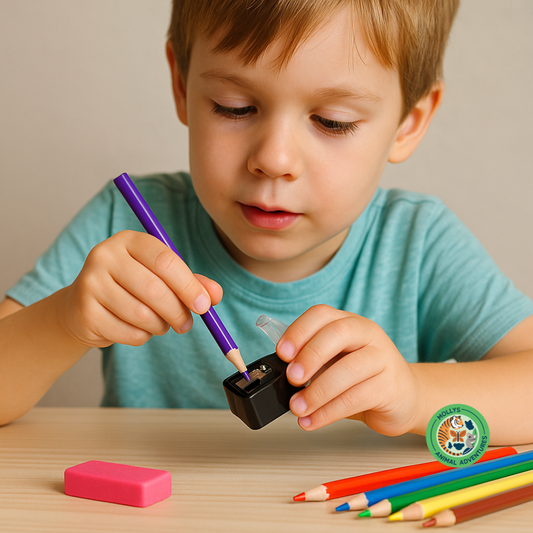 Double Pencil Sharpener – Small & Large Size for Colored Pencils, Crayons & Art Supplies