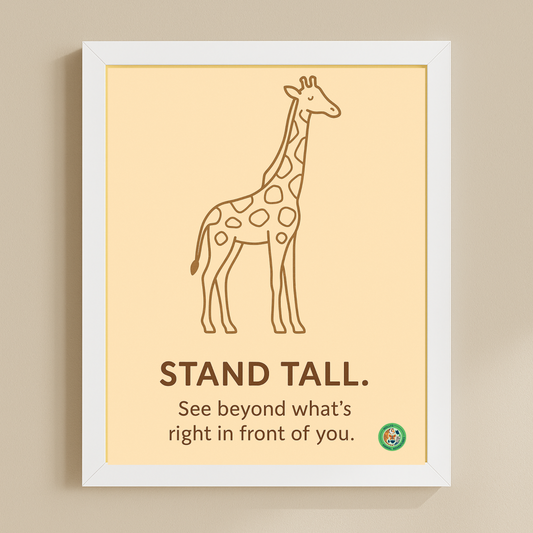 Framed Poster featuring Tall Giraffe - Wall Art