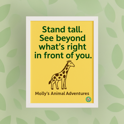 Stand Tall – Giraffe Inspirational Wall Art for Kids