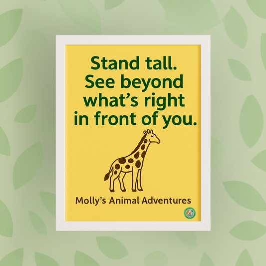 Stand Tall – Giraffe Inspirational Wall Art for Kids
