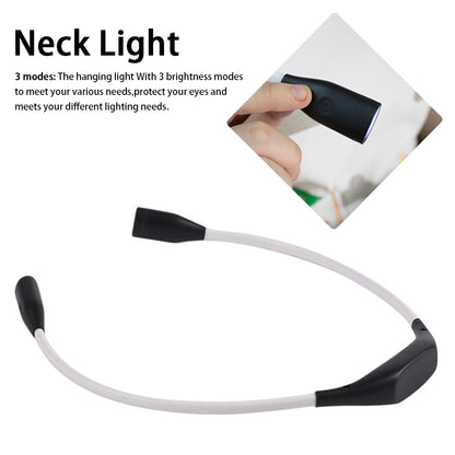 Hands-Free LED Neck Reading Light – USB Rechargeable, Adjustable & Travel-Friendly