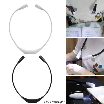 Hands-Free LED Neck Reading Light – USB Rechargeable, Adjustable & Travel-Friendly